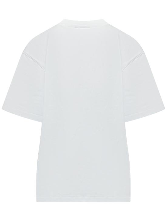 26SS 가니 코튼 저지 비디드 타이거 티셔츠 A1050060 151 BRIGHT WHITE - GANNI