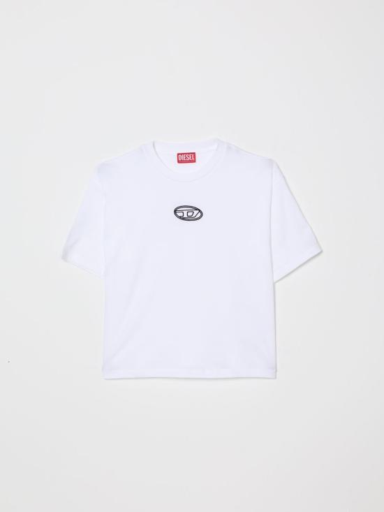 26SS [키즈] 디젤 티셔츠 J0242800YI9 K100 White