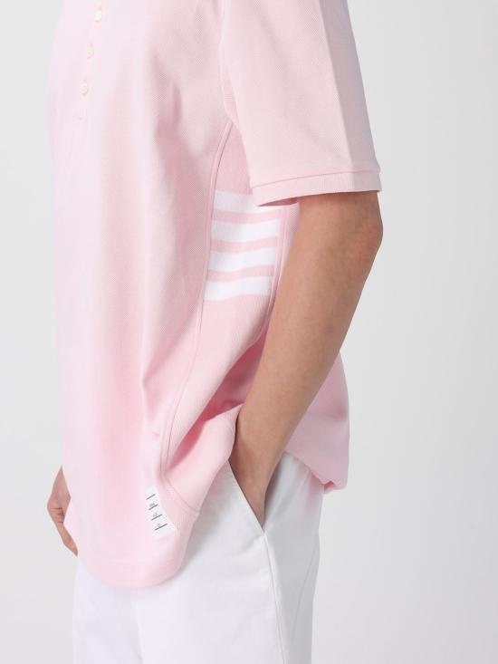 26SS 톰브라운 폴로 티셔츠 MJP110P00050 680 Pink - THOM BROWNE
