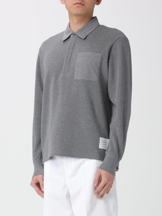 26SS 톰브라운 폴로 티셔츠 MJP233AJ0114 035 Grey - THOM BROWNE