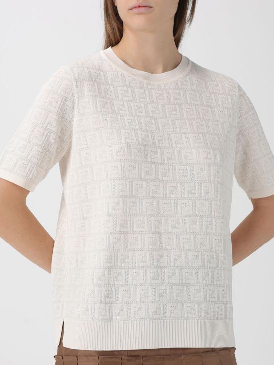 26SS 펜디 스웨터 FZXD57AUZR F0ZNM White - FENDI