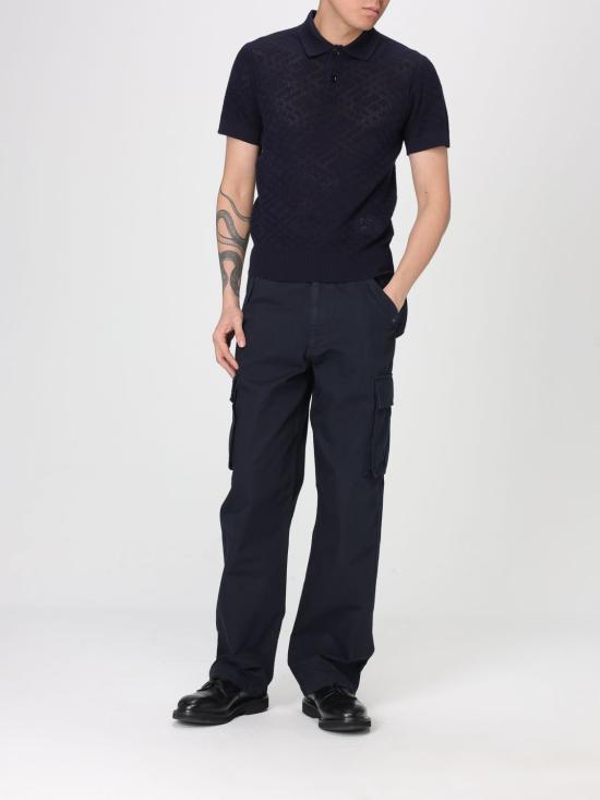 26SS 버버리 체크 울 폴로 셔츠 8118493 Blue - BURBERRY