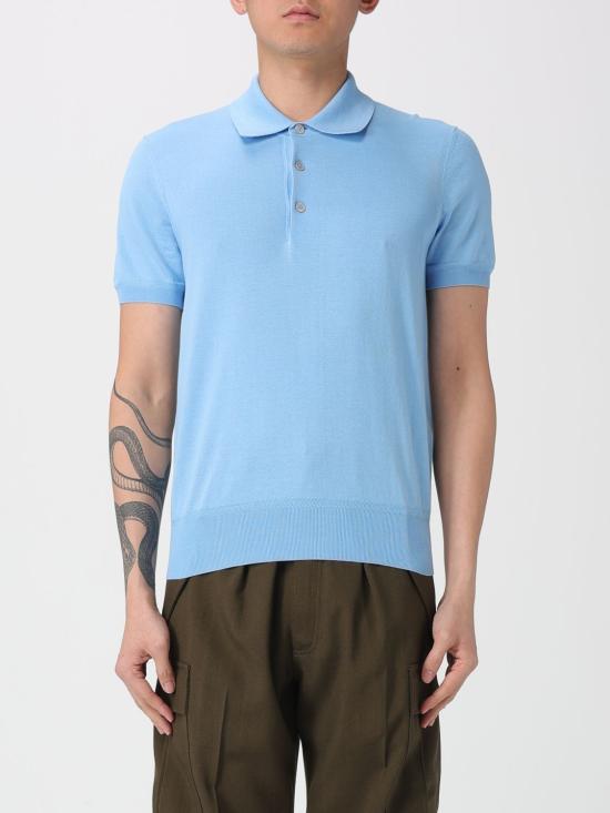 26SS 톰포드 폴로 티셔츠 KPS035YMC040 UCZ Turquoise