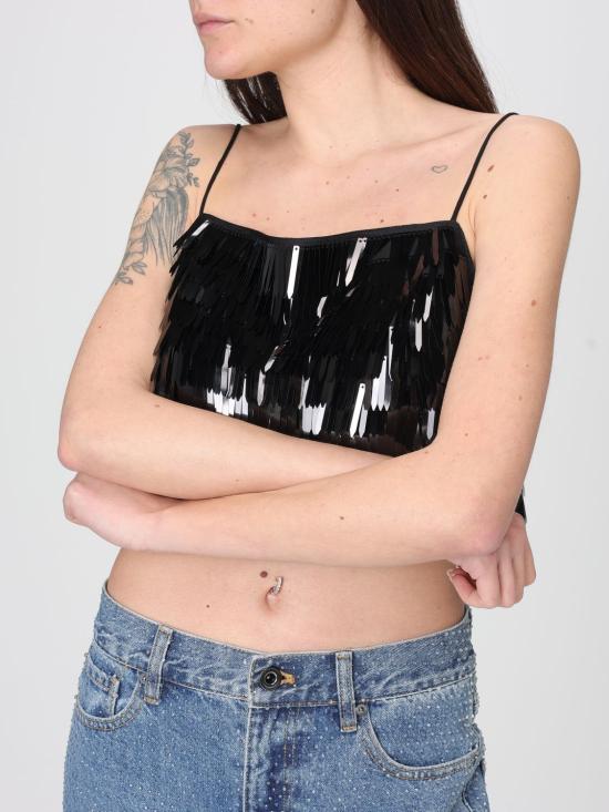 26SS 셀프 포트레이트 민소매 티셔츠 RS26165TB Black - SELF PORTRAIT