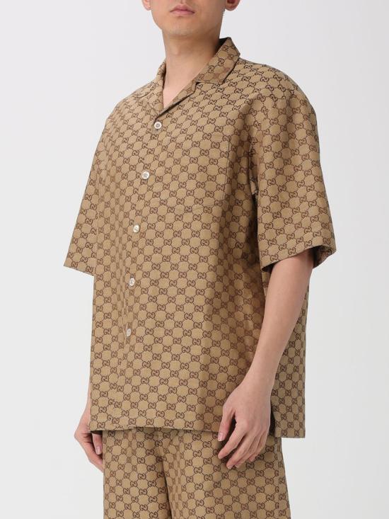 26SS 구찌 반팔 셔츠 742707ZAM7G 2580 Camel - GUCCI