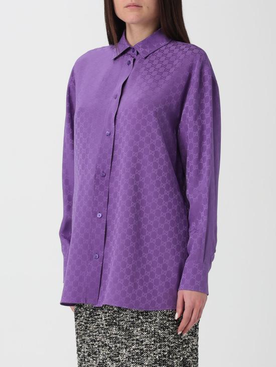 26SS 구찌 모노그램 셔츠 837168Z7ATQ 5007 Violet - GUCCI
