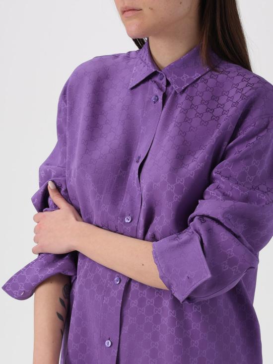 26SS 구찌 모노그램 셔츠 837168Z7ATQ 5007 Violet - GUCCI