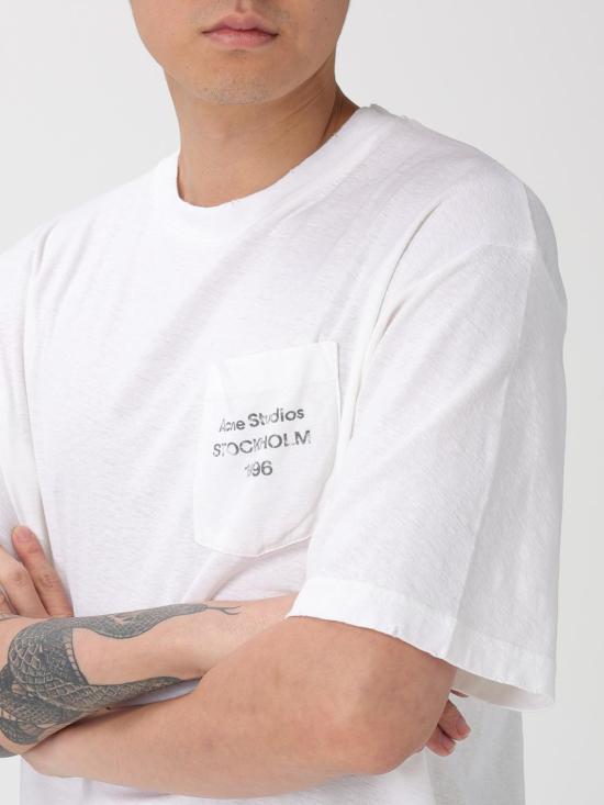 26SS 아크네 스튜디오 반팔 티셔츠 CL0448 AEG White - ACNE STUDIOS