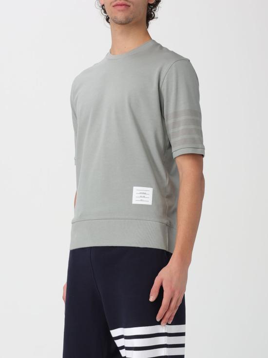 26SS 톰브라운 코튼 저지 4바 티 MJS303AJ0253 055 Grey - THOM BROWNE