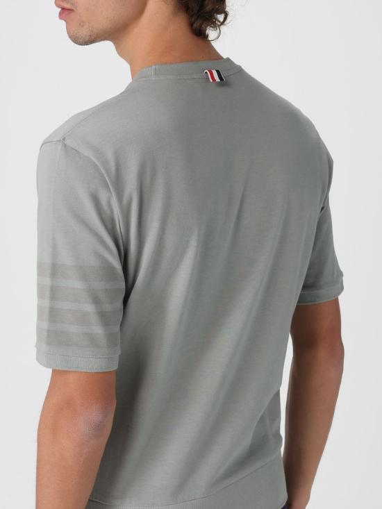 26SS 톰브라운 코튼 저지 4바 티 MJS303AJ0253 055 Grey - THOM BROWNE