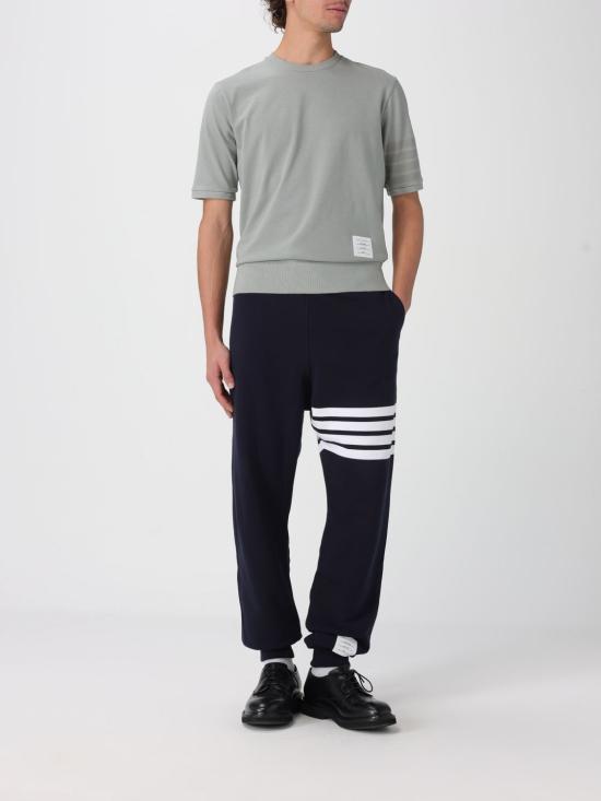 26SS 톰브라운 코튼 저지 4바 티 MJS303AJ0253 055 Grey - THOM BROWNE