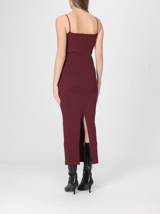 26SS 베르사체 롱 원피스 10185861A12699 1RD90 Burgundy - VERSACE