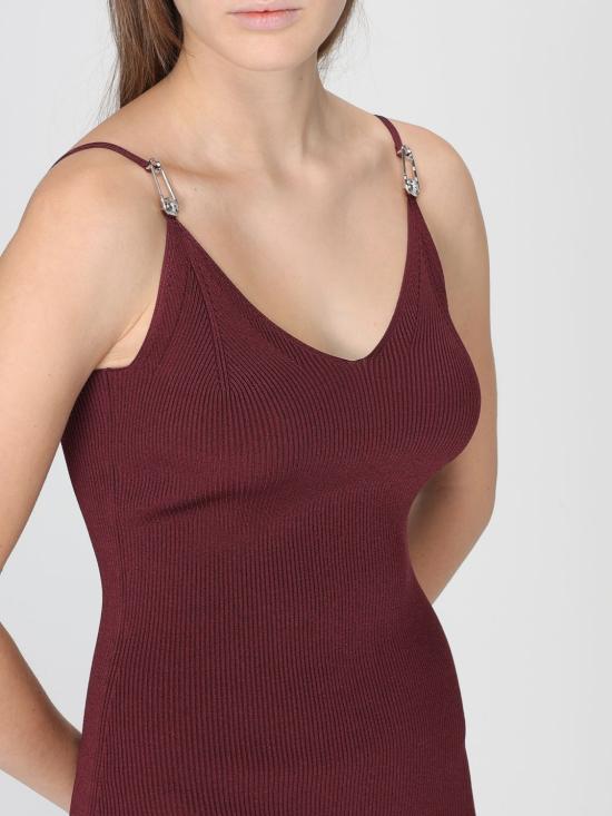 26SS 베르사체 롱 원피스 10185861A12699 1RD90 Burgundy - VERSACE