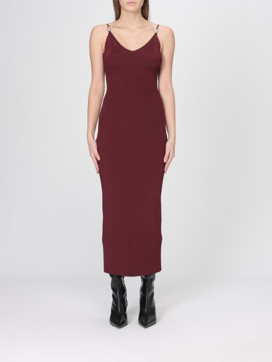 26SS 베르사체 롱 원피스 10185861A12699 1RD90 Burgundy