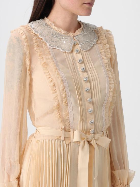 26SS 셀프 포트레이트 롱 원피스 RS26034ST TAN Beige - SELF PORTRAIT