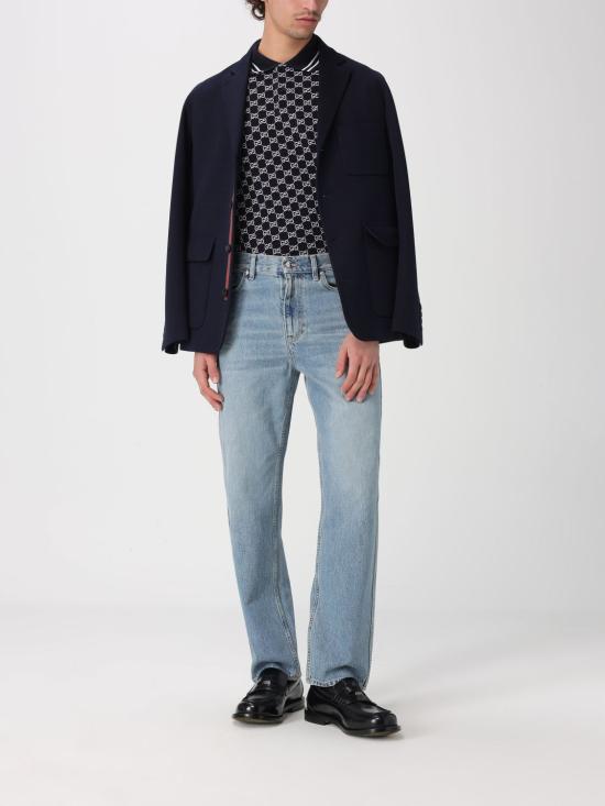 26SS 구찌 수트 자켓 846713ZAM6R 4240 Blue - GUCCI