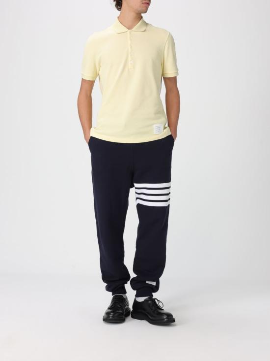 26SS 톰브라운 클래식 피케 4바 숏슬리브 폴로 티셔츠 MJP110P00050 740 Yellow - THOM BROWNE