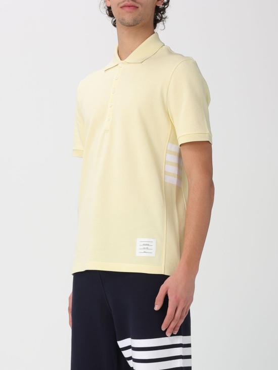 26SS 톰브라운 클래식 피케 4바 숏슬리브 폴로 티셔츠 MJP110P00050 740 Yellow - THOM BROWNE