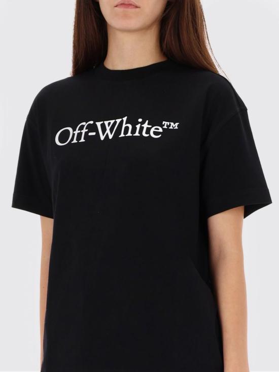 25FW 오프화이트 반팔 티셔츠 OWAA089C99JER003 1001 Black - OFF WHITE