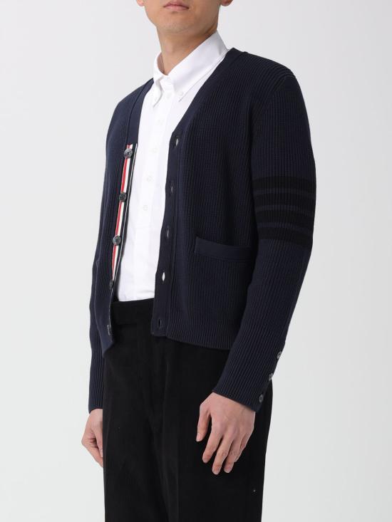 26SS 톰브라운 가먼트 다이드 4바 가디건 MKC635AY3065 415 Navy - THOM BROWNE