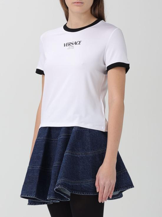 26SS 베르사체 반팔 티셔츠 10226561A16685 2W020 White - VERSACE