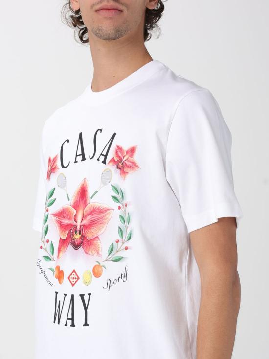 26SS 카사블랑카 반팔 티셔츠 MSP26JTS00115 BRIGHTWHIT White - CASABLANCA