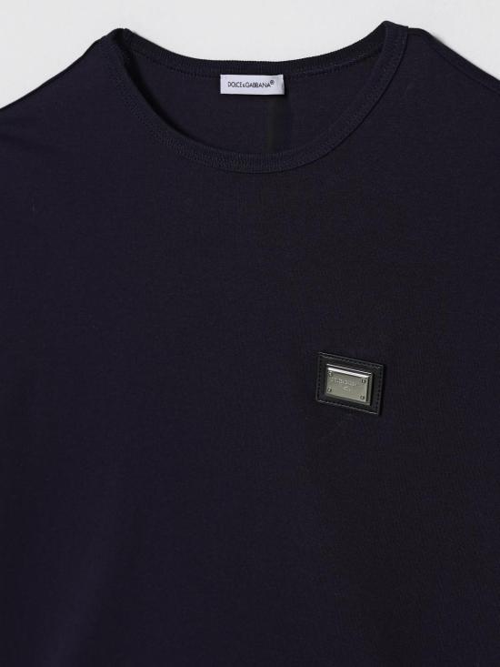26SS [키즈] 돌체앤가바나 티셔츠 L4JT7TG7P1T B3681 Blue - DOLCE & GABBANA