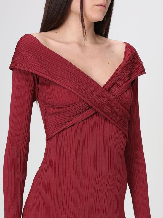 26SS 셀프 포트레이트 롱 원피스 RS26011SABU Burgundy - SELF PORTRAIT