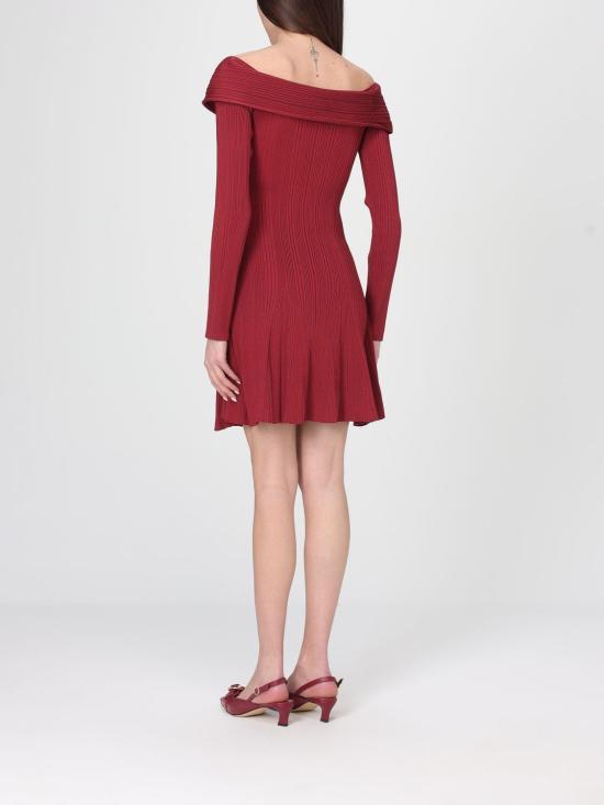 26SS 셀프 포트레이트 롱 원피스 RS26011SABU Burgundy - SELF PORTRAIT