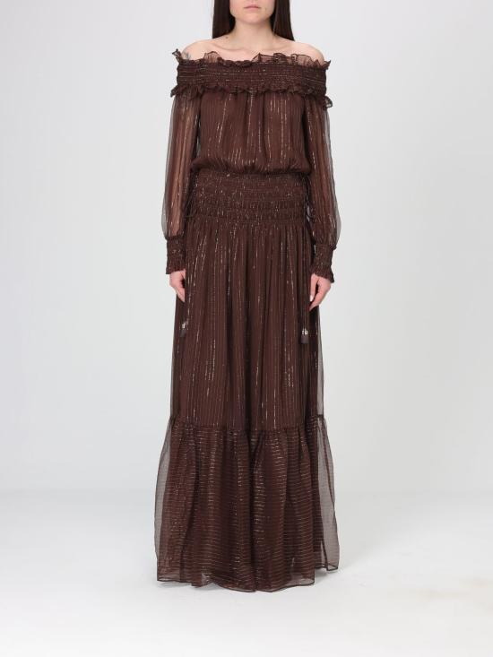 26SS 셀프 포트레이트 롱 원피스 RS26156XABR Brown