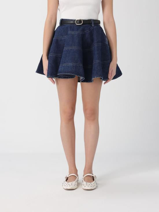 26SS 셀프 포트레이트 숏 스커트 RS26554SKBL Blue