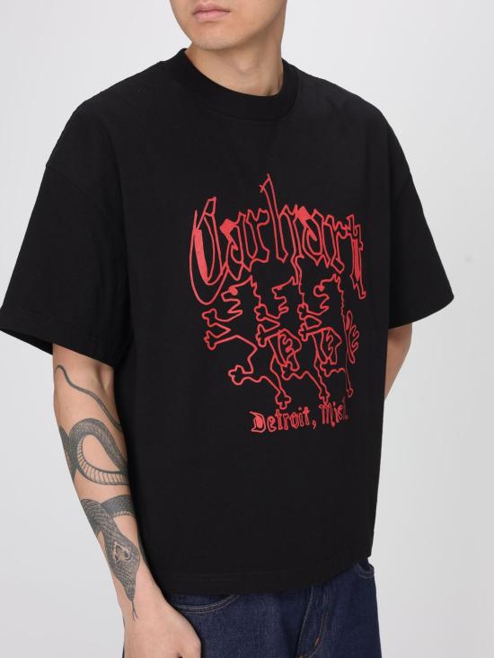 25FW 칼하트 WIP 반팔 티셔츠 I035434 8960 Black - CARHARTT WIP