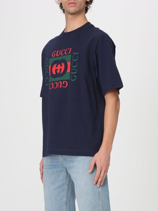 26SS 구찌 반팔 티셔츠 784361XJGKA 4735 Navy - GUCCI