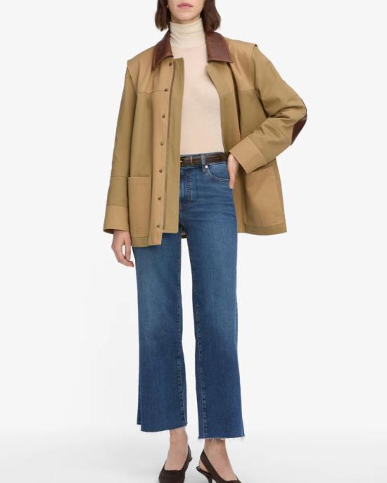  프레임 데님 팬츠 르 슬림 팔라초 크롭 진 엘릭서 로우 애프터 - FRAME