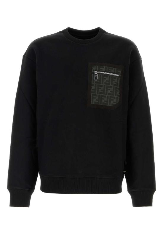 25FW 펜디 후드 티셔츠 FY3938APN0 F0QA1 BLK