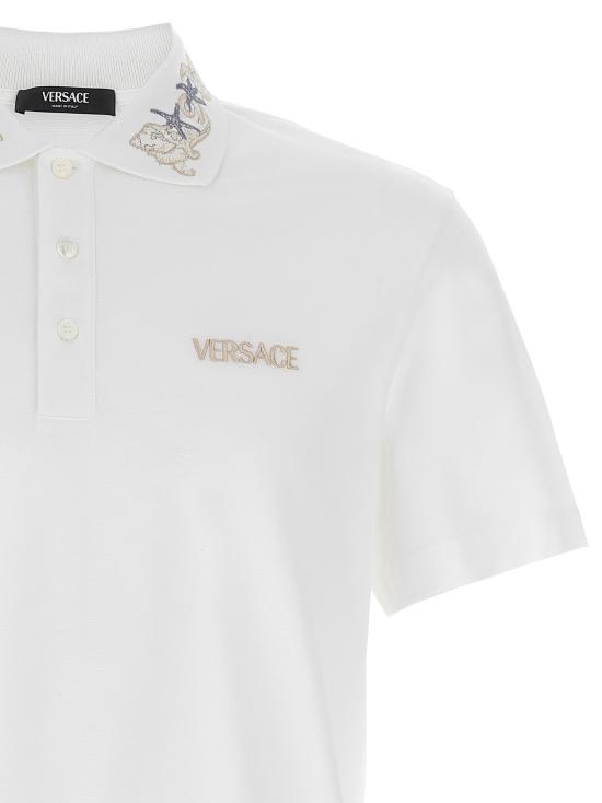 25FW 베르사체 폴로 티셔츠 10139061A11277 1W010 White - VERSACE