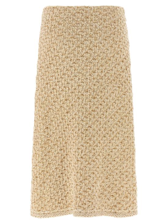 26SS 파비아나 필리피 미디 스커트 GND266F388L741VR1 Gold - FABIANA FILIPPI