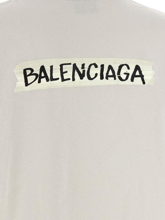 26SS 발렌시아가 마스킹 테이프 티셔츠 850990TTVL69012 Gray - BALENCIAGA