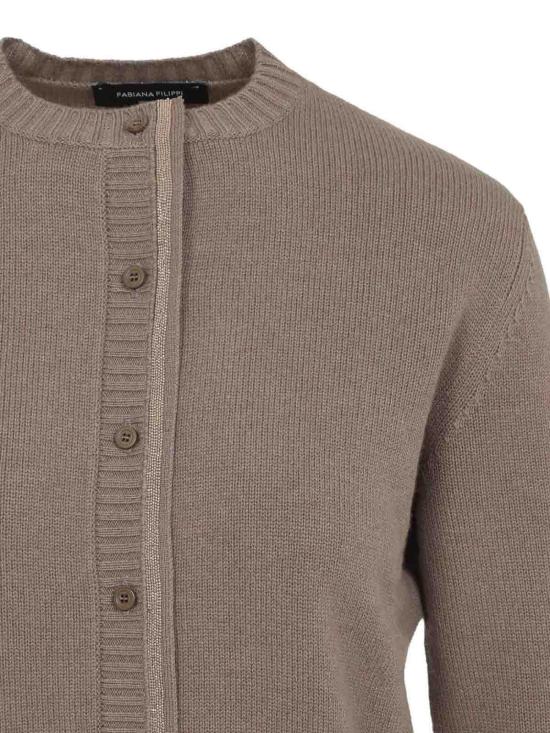 25FW 파비아나 필리피 플래티넘 가디건 MAD225F057L5171271 Brown - FABIANA FILIPPI
