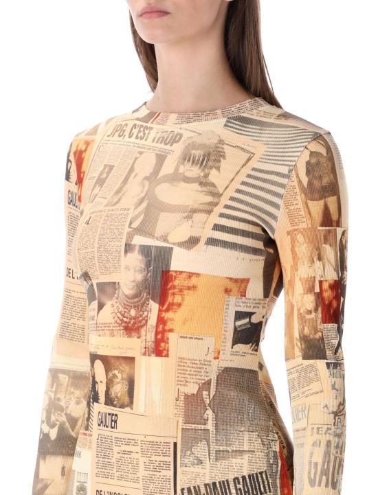 26SS 장 폴 고티에 롱 원피스 DR104J026P 030830 ECRU JOURNAL - JEAN PAUL GAULTIER