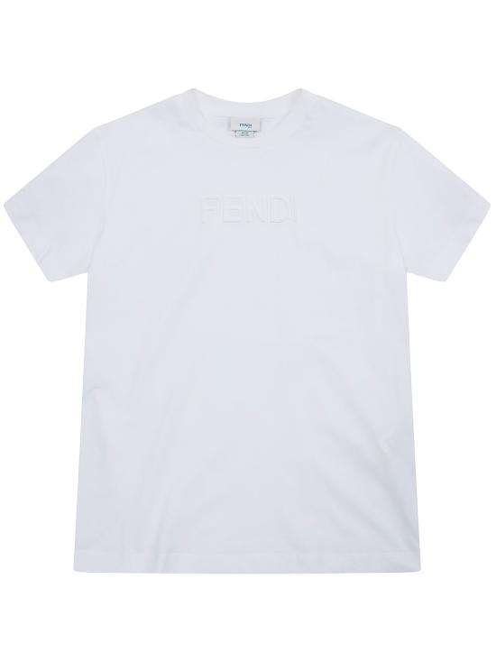 26SS [키즈] 펜디 티셔츠 JUI202 7AJ F0TU9 CHALK