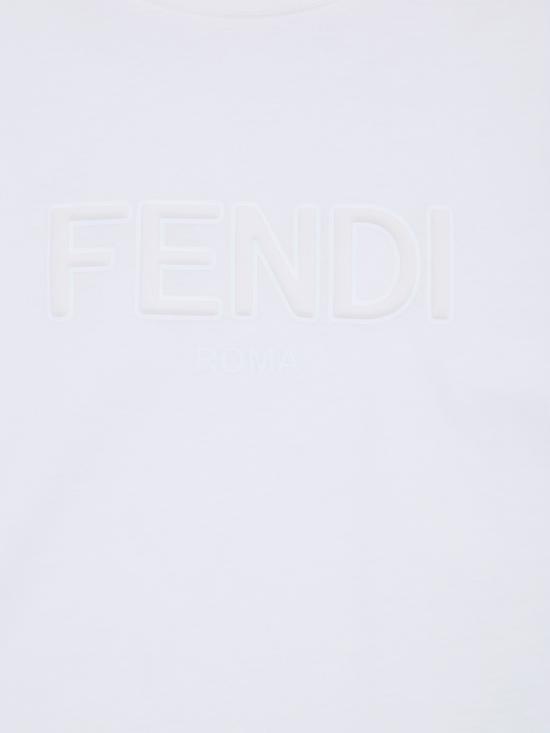 26SS [키즈] 펜디 티셔츠 JUI202 7AJ F0TU9 CHALK - FENDI