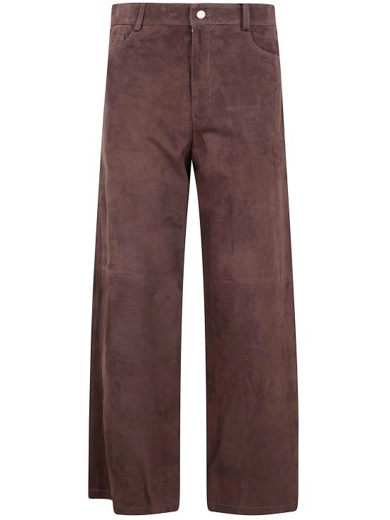 26SS 에스막스마라 가죽 팬츠 2619431011600 002 LIGHT BROWN