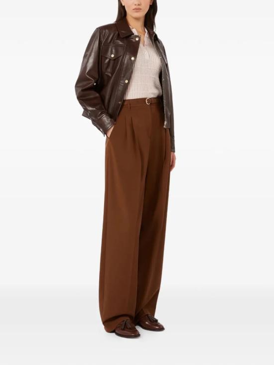 26SS 막스마라 스튜디오 스트레이트 팬츠 2616131081600 003 CHOCOLATE - MAX MARA STUDIO