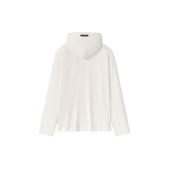  피어오브갓 긴팔 티셔츠 피어 오브 갓 에센셜 자수 클래식 후드 긴팔 후드티 아이보리 - FEAR OF GOD