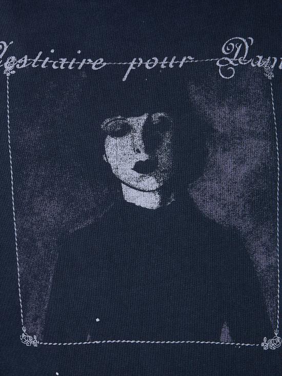 25FW 앙팡리쉬데프리메 후드 티셔츠 020 483 FADED BLACK WITH PAINT - ENFANTS RICHES DEPRIMES