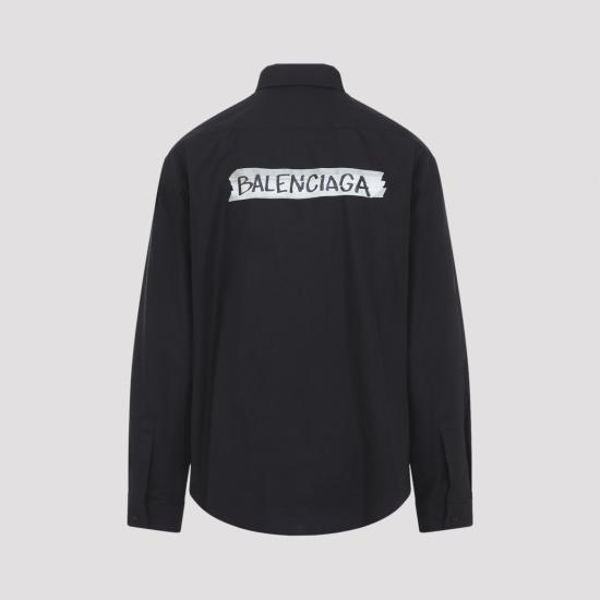 26SS 발렌시아가 긴팔 셔츠 857809 TRM28 1000 BLACK - BALENCIAGA