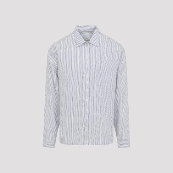26SS 프라다 코튼 지퍼셔츠 SC855SOOO 189F F022X BLU BIANCO - PRADA