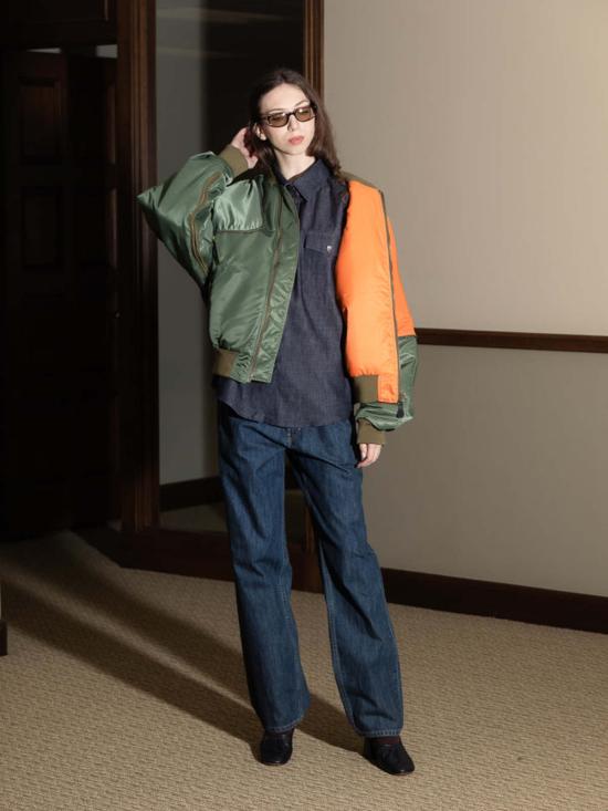  캐피탈 봄버 자켓 마 1 나일론 샴 봄버 재킷 - KAPITAL