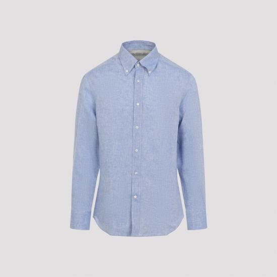 26SS 브루넬로 쿠치넬리 긴팔 셔츠 MM6841716 C105 CELESTE - BRUNELLO CUCINELLI